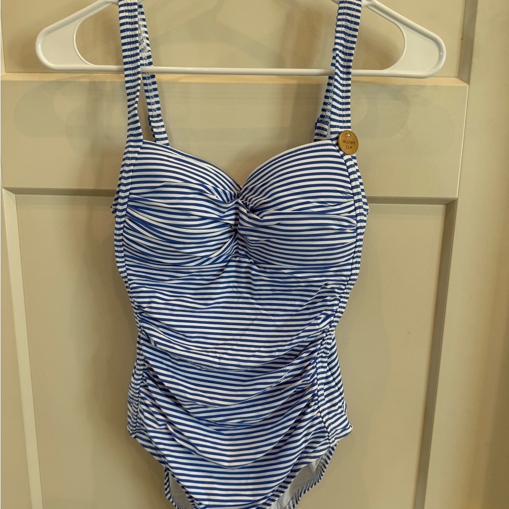 Blue Striped Kids Swimsuit